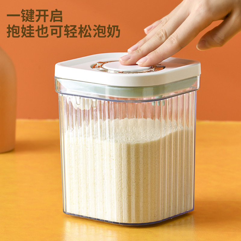 Sealed Jar Storage Box Storage Jar Food Vacuum Light-Proof and Moisture-Proof Silicone Milk Powder Cereal Large-Capacity Milk Powder Jar
