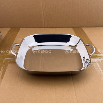 [from German] 316 Stainless Steel Plate Food Grade Plate Household Thickeneded Food Preparation Plate Square Plate Dinner Plate Tableware