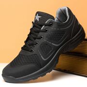 New Physical Training Shoes Men's Summer Black Training Shoes Ultra Light Breathable Running Shoes Wear-resistant Rubber Shoes M