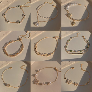Korean vintage pearl bracelet women ins high-end sense niche titanium steel bracelet couples bracelet jewelry wholesale