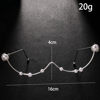 New Pearl U-Shaped Glasses Frame Punk Style Pearl Shaped Glasses Frame Eyeglass Frame