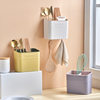 Household Chopsticks Holder Wall-mounted Chopsticks Basket Kitchen Chopsticks Cage Storage Rack Tableware Drain Square Square Chopsticks Rack