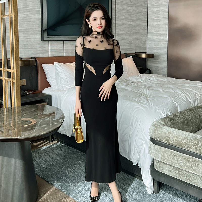 (Mới) Mã B0710 Giá 1120K: Váy Đầm Liền Thân Nữ Chtdng Cao 10Cm Sexy Gợi Cảm Sexy Lưới Mỏng Hàng Mùa Xuân Thu Đông Kiểu Đuôi Cá Thời Trang Nữ Chất Liệu G04 10 Sản Phẩm Mới, (Miễn Phí Vận Chuyển Toàn Quốc).