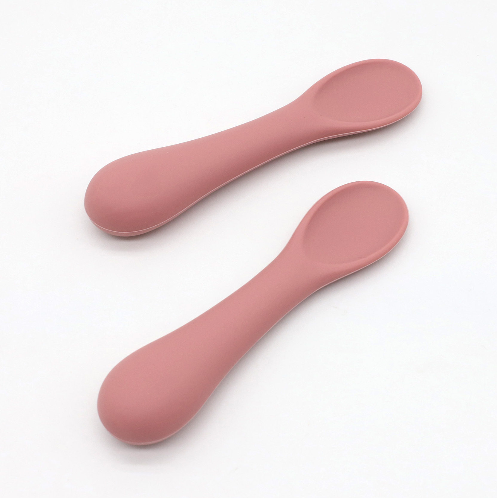 Cross-border new food grade silicone spoon baby complementary food feeding tableware Xiyin TEMU soft spoon C end