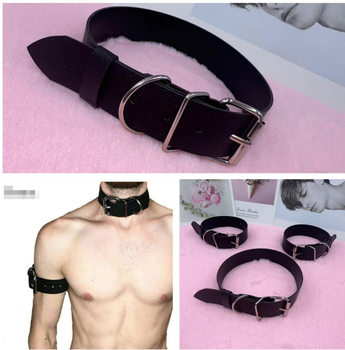 One-piece delivery collar arm ring South Korea dance jazz dance ds performance leather bracelet hand strap men and women wrist strap