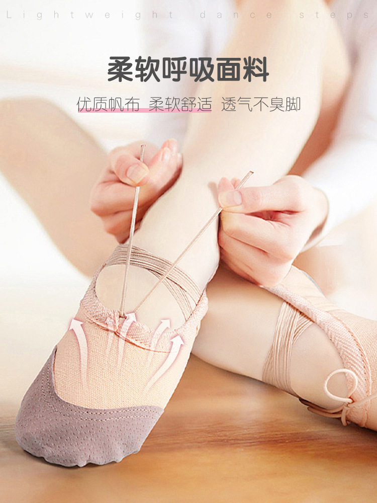 Dance Shoes Girls Soft Sole Children's Meat Color Test Grade Practice Shoes Adult Cat Claw Shoes Chinese Ballet Dance Shoes