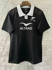 Rugby Jersey 2024 All Black Home and Away Rugby Jersey Jersey Men's Short-sleeved Sweatshirt