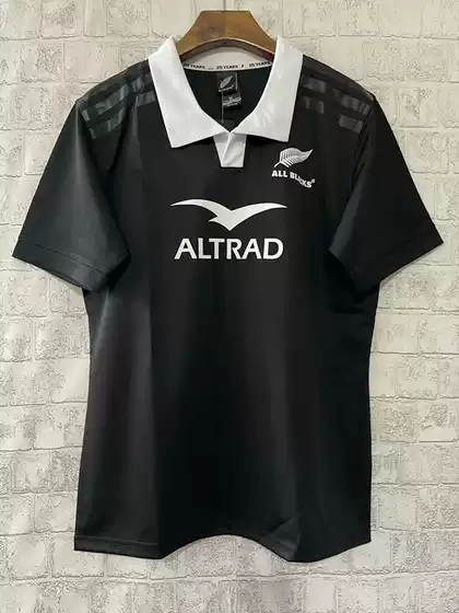 Rugby Jersey 2024 All Black Home and Away Rugby Jersey Jersey Men's Short-sleeved Sweatshirt