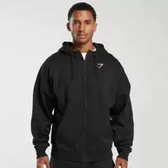 Gymshark Men's Zip-Up Hoodie Casual Athletic Loungewear Hooded Sweatshirt Unisex