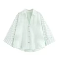 L#Green and white strips