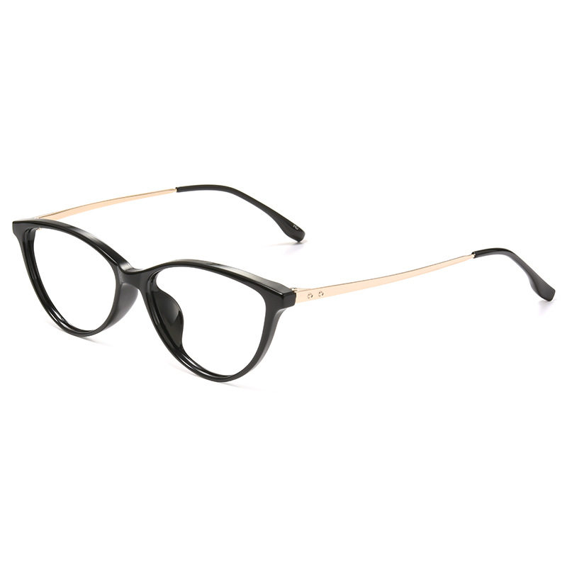 Korean Cat-Eye Glasses for Women, Ultra-Light, Small-Frame, High-End, Plain-Faced Artifact Glasses Frame, Whitening, Anti-Blue Light Glasses Frame