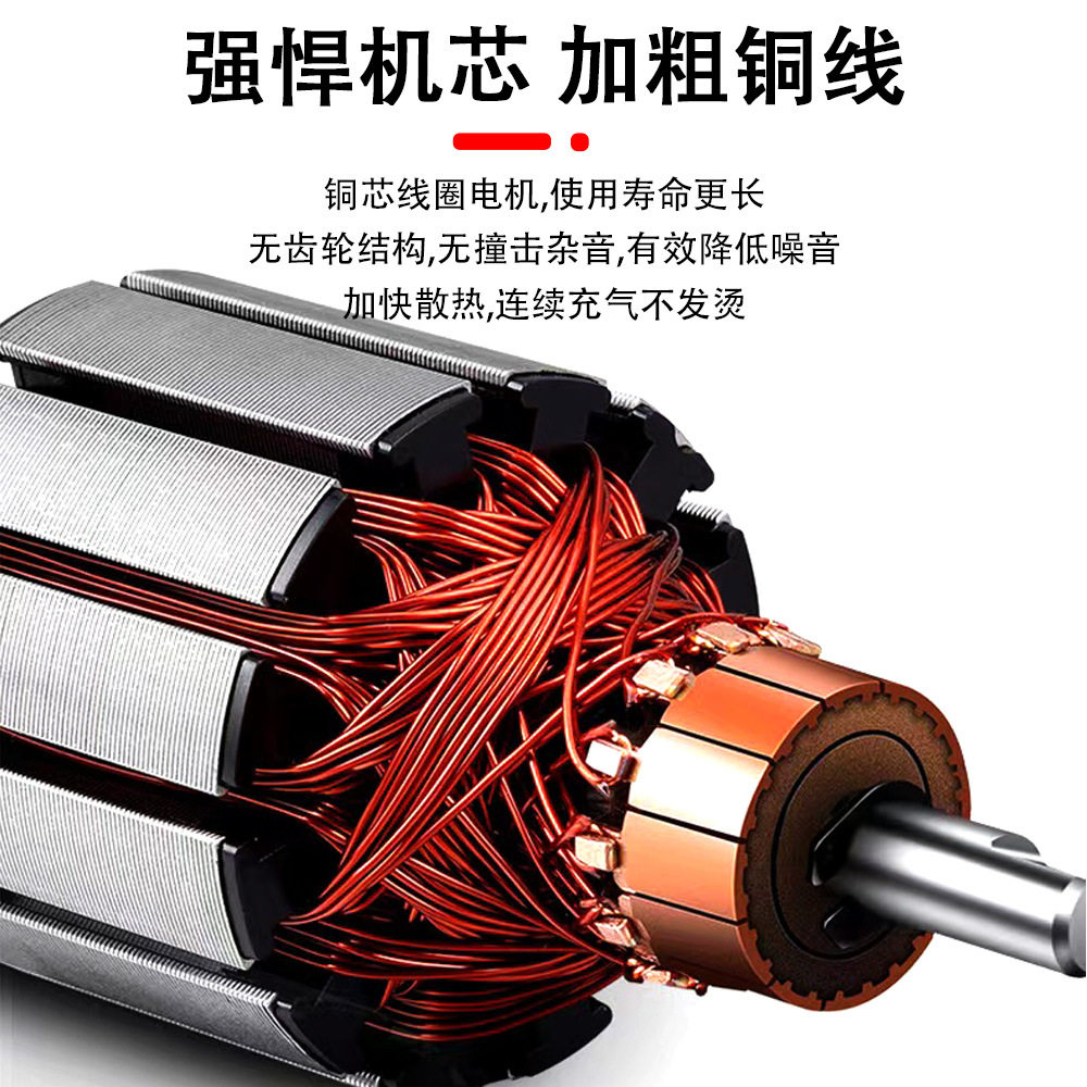 Car air pump portable car air pump car tire electric high-power 12V double cylinder air pump generation