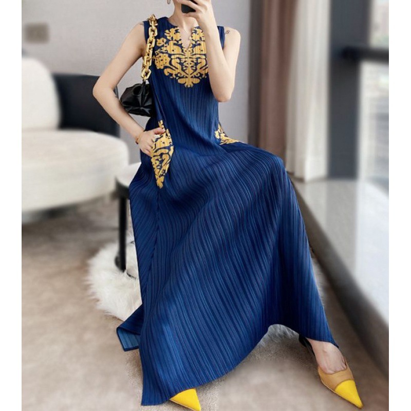 (Mới) Mã K2411 Giá 1130K: Váy Đầm Liền Thân Nữ Chtyai Hàng Mùa Hè Phục Cổ Cổ Điển Họa Tiết Hoa Thời Trang Nữ Chất Liệu G04 Sản Phẩm Mới, (Miễn Phí Vận Chuyển Toàn Quốc).
