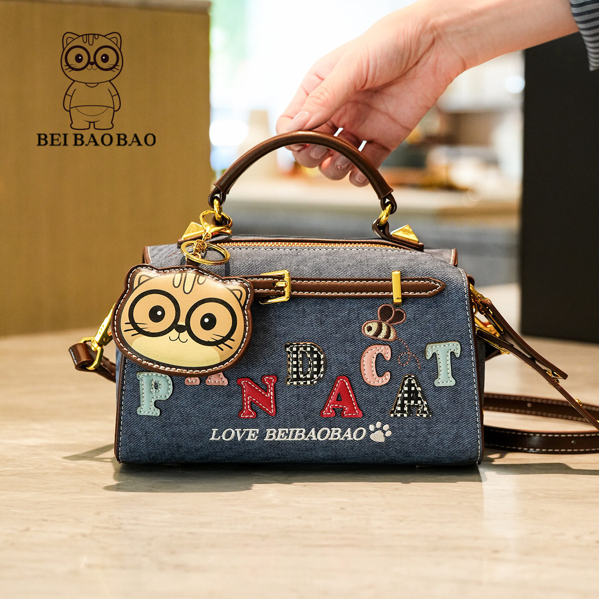 สั่งซื้อนำเข้า โรงงาน Beibao Yuanyuan ข้ามพรมแดนสีคอนทราสต์ใหม่หมอนทุกใบกระเป๋าผู้หญิงกระเป๋าแฟชั่นกระเป๋าถือการ์ตูนกระเป๋าสะพายไหล่ messenger จากจีน 1688 taobao alibaba tmall