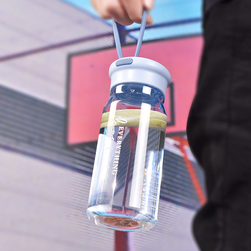 新款便携户外运动水杯男女商务直身塑料杯批发创意活动礼品随手杯