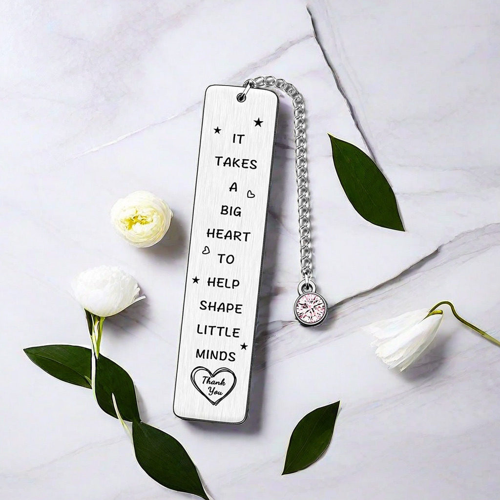 Cross-border hot titanium steel bookmark in stock wholesale metal stainless steel bookmark can be to map laser lettering plus logo