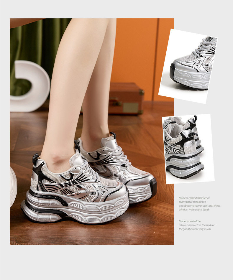 Dép sandal nữ quai chữ V đơn giản, đế bệt, thoáng khí mùa hè — Trắng, Bạc chi tiết 3