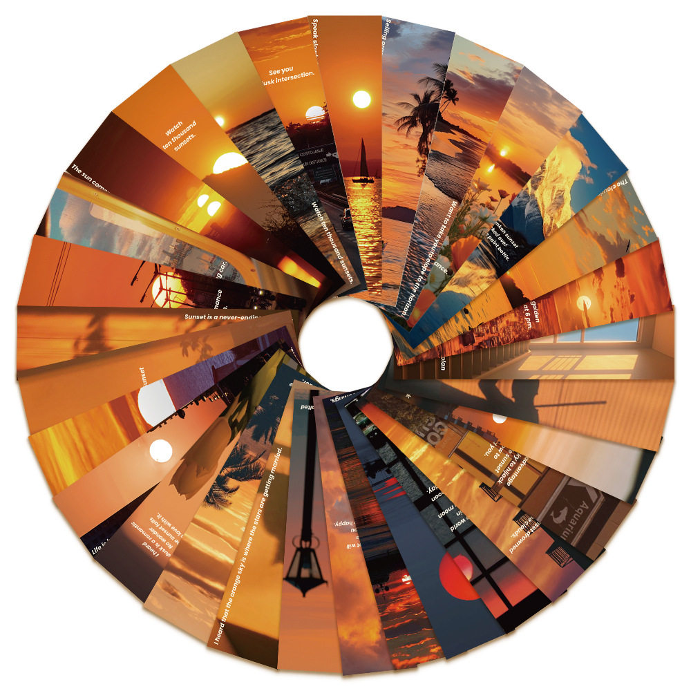 30 high-end exquisite landscape bookmark artistic landscape cloud sunset sky creative diy bookmark for students