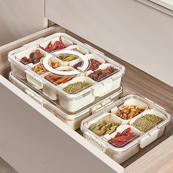 Cross-border Food Grade Sealed Fruit Salad Preservation Box Bento Box Eight-compartment Storage Box Portable Refrigerator Storage Box