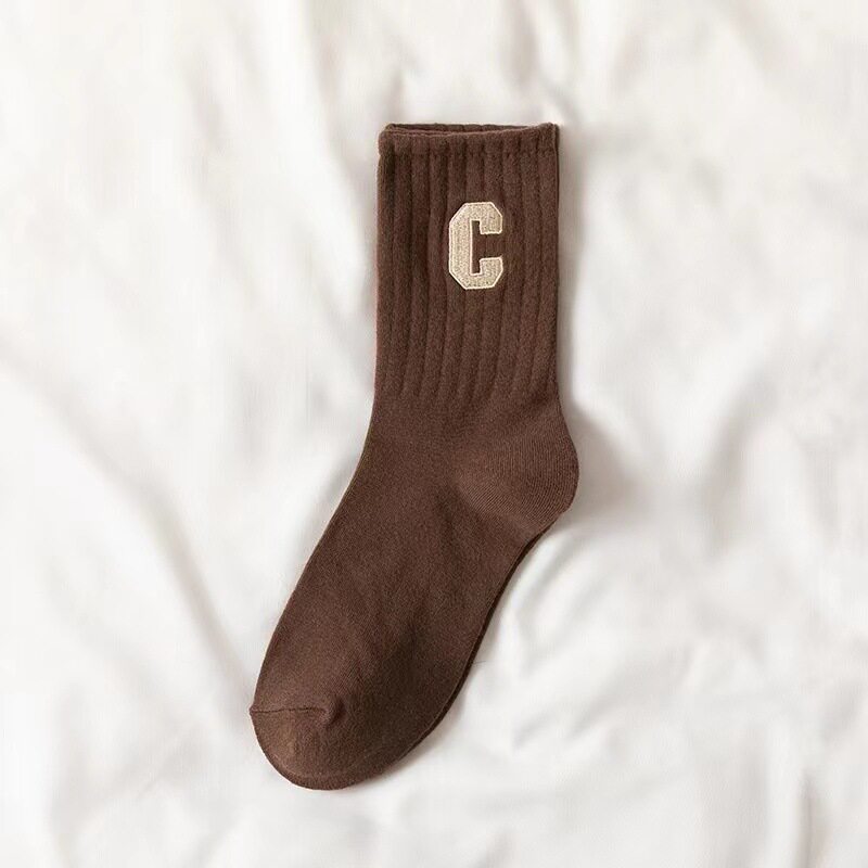 浙江诸暨袜子女款防臭秋冬中筒袜春秋女袜学生百搭ins潮纯色批发