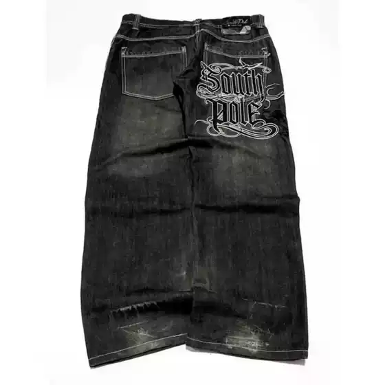 European and American Cross-Border 2025 New Autumn Printed Retro Trendy Versatile Jeans for Men and Women Fashion Street Personality Pants