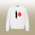 B1114 round neck white