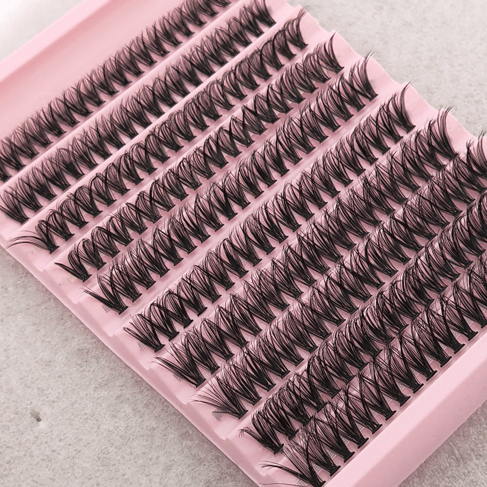 Cross-Border Trade Eyelash Washboard 30D40D50D60D80D European and American False Eyelashes Hot Melt Segmented Hair Versatile