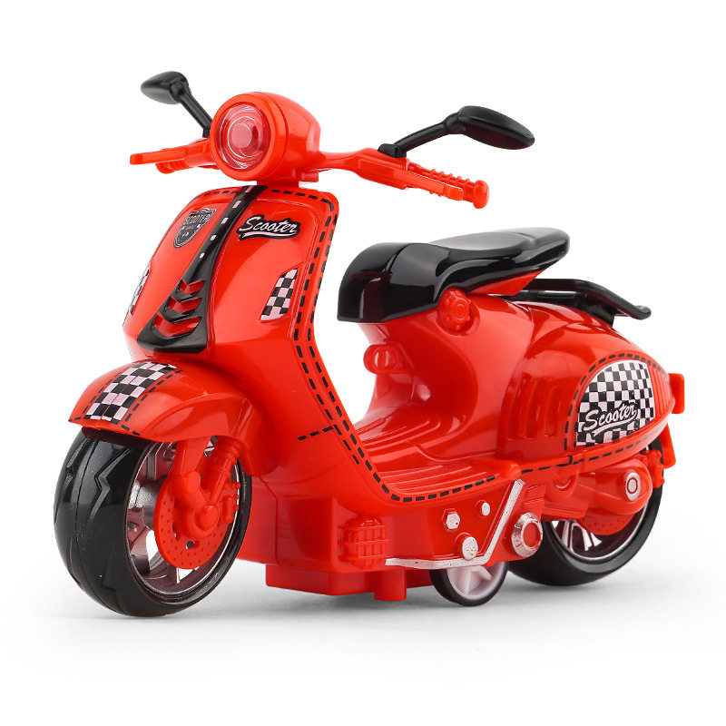 跨境代发儿童玩具男孩宝宝仿真合金摩托车摆件钥匙扣模型玩具车子