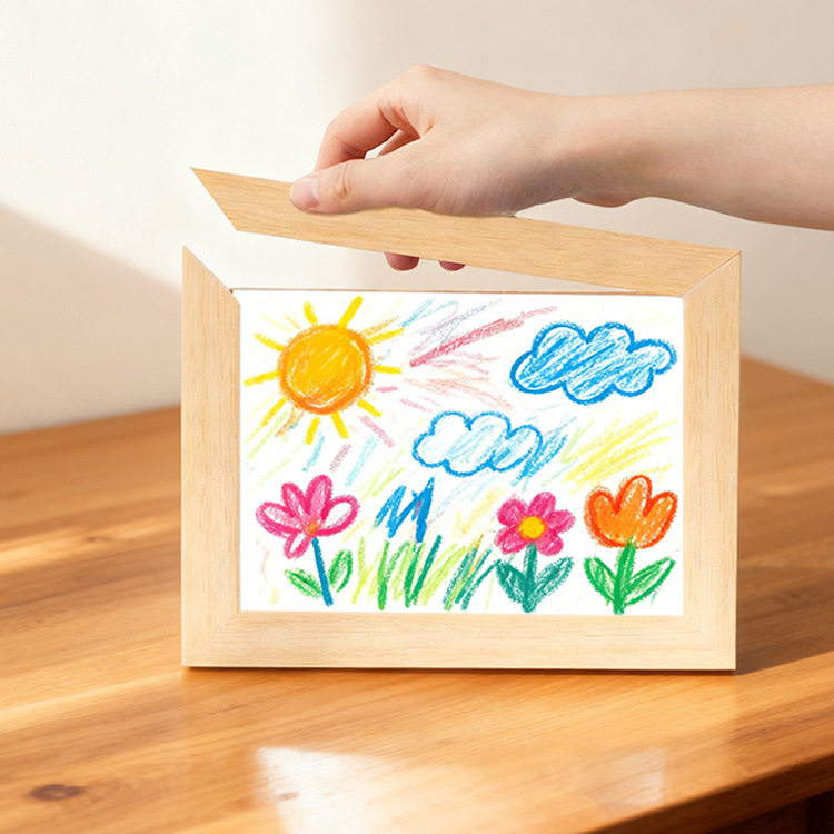 Cross-Border E-Commerce Detachable Magnetic Handmade Photo Frame Kidsren's Art Painting Storage Multi-Functional Frame A5A4A3