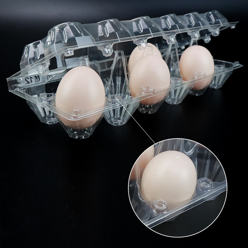 Disposable egg tray plastic packaging box 4/6/8/9/10/12/15/20/30 padded PET shockproof