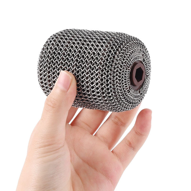 2025 Stainless Steel 304 Roller Grill Brush with Led Light No Brush Hair Removal Food Grade Cleaning Led Lighting