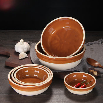 Hunan dish bowl steamed rice bowl earthenware steamer rice bowl hotel special bowl ceramic rice bowl steamed rice bowl steamed rice bowl