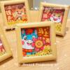 2026 New Wooden Gold Ingot Fortune Photo Frame Table (12*12cm) Desktop Decoration Table