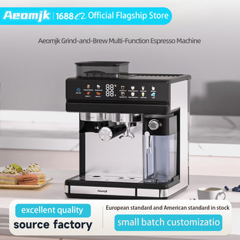 Aeomjk European-Style Temperature-Controlled Semi-Automatic Coffee Machine with High-Pressure Extraction, Automatic Milk Frothing, and Integrated Features