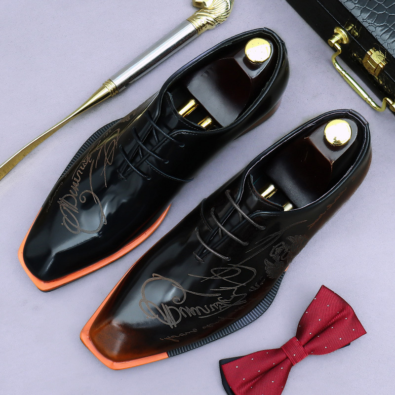 Giày Da Nam Chất Liệu Da Bò