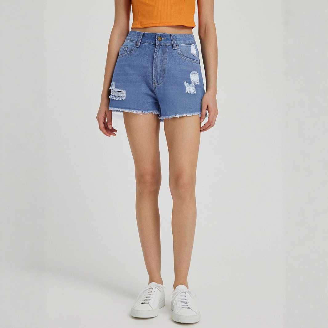 High Waisted Ripped Denim Shorts Comfortable Casual Stylish Summer Wear for Women Ready to Ship