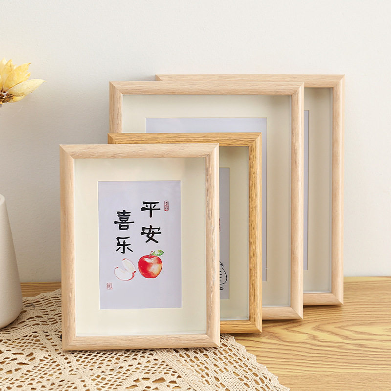 European-style three-dimensional hollow photo frame painting and calligraphy works nail color plate display 567810-inch A4 wooden picture frame Photo Wall
