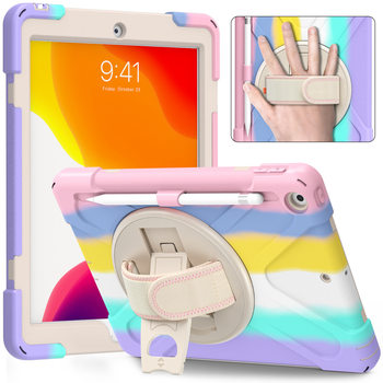 Applicable to iPad 10.2 tablet protective case Pirate King new colorful pink Apple iPad 7/8 generation bracket shell