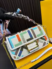 European and American New Cross-border Baguette Bag Hand Carrying Mini Colorful Full Printed Letter Embroidered Handbag Crossbody Shoulder Bag for Women