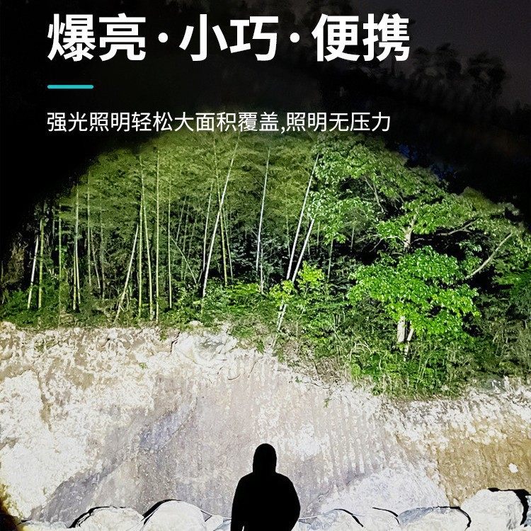 Cross-Border Mini Three-Eye Small Flashlight Strong Light Night Lighting Camping Household Portable Flashlight Emergency Small Flashlight Wholesale