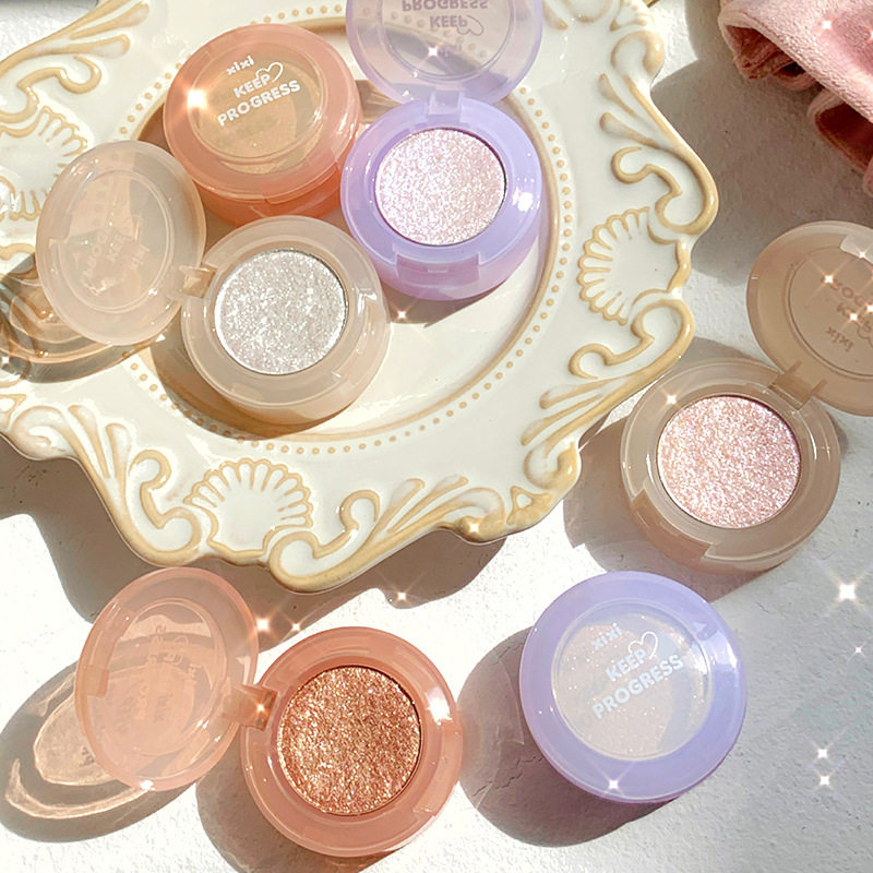 Makeup Xixi Single Color Eye Shadow Sparkling Super Shiny Highlight Brightening Silkworm Mashed Potato Eye Shadow Palette Saline Sea Makeup