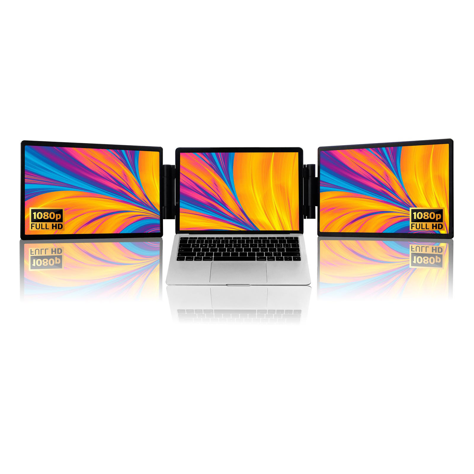 14inch Dual-Screen Portable Monitor for Stock Trading and Office Work, High-Definition Extended Screen, HDMI Laptop Display