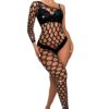 TZ176 Cross-border Women's Handmade Drill Shiny Lingerie Single Sleeve Leg Mesh Clothes