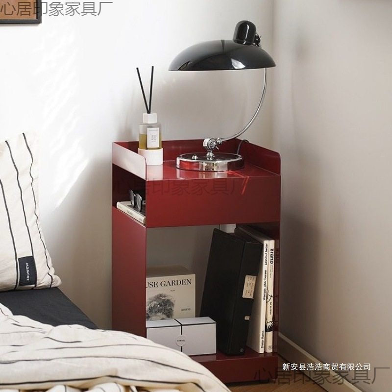 Nordic Home Living Room Small Side Sofa Modern Iron Art Bedroom Simple Coffee Table Corner Table Bedside Table Mobile Storage