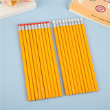 Трансграничный желтый карандаш на шесте, детские призы, канцелярские принадлежности для обучения с ластиком, шестиугольный карандаш HB, ручка для рисования учащихся начальной школы