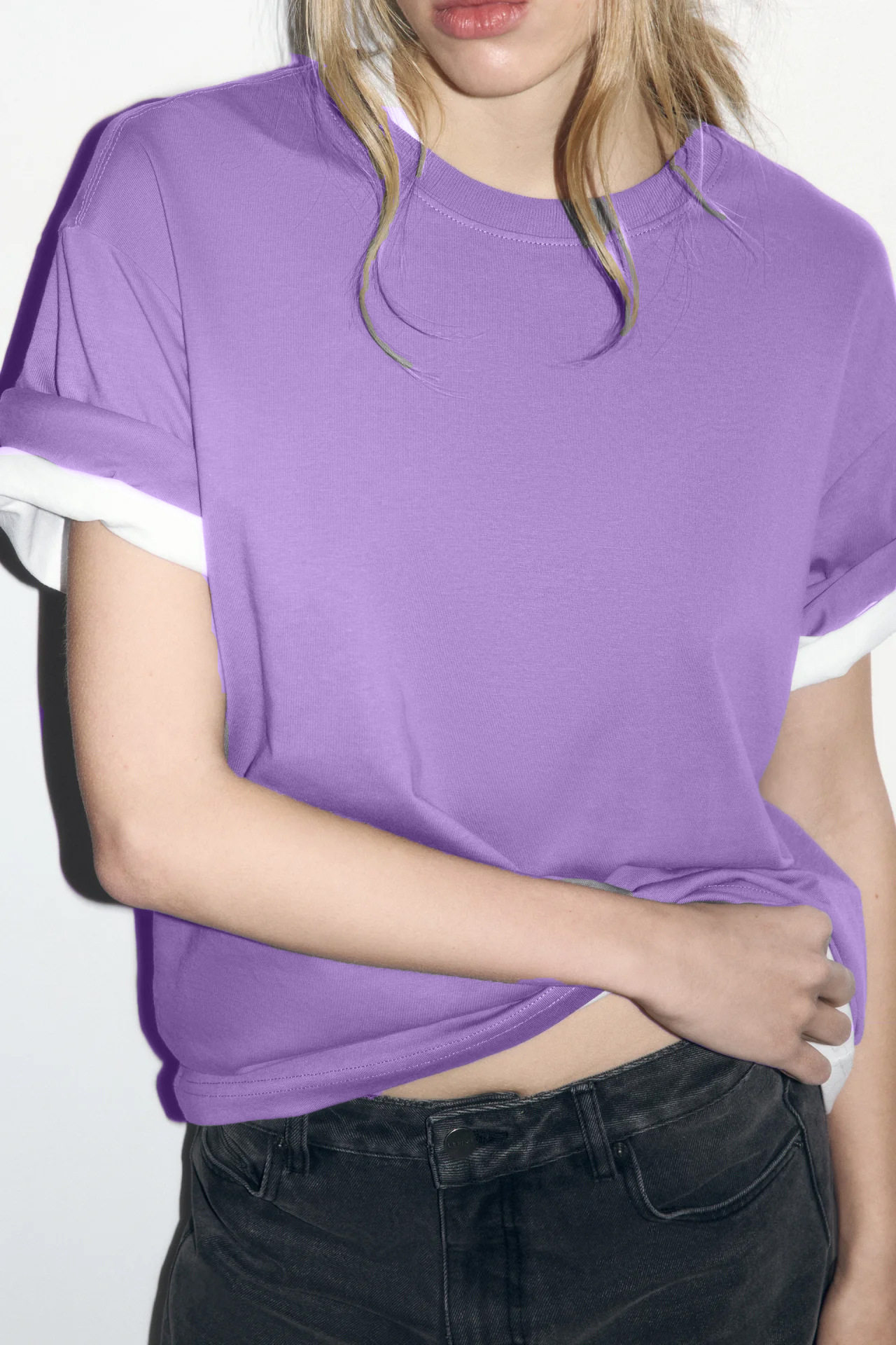 Womens 100 Cotton Solid Color T Shirt Round Neck Short Sleeve Versatile Style Spring Summer Collection Wholesale