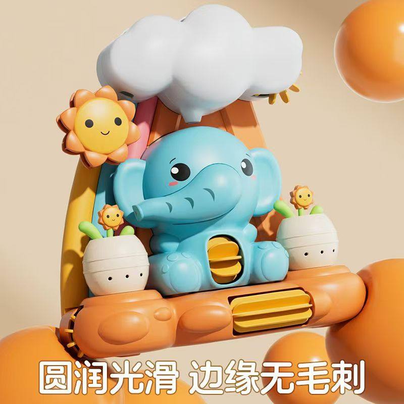 Cross-border new cute cat lobster turn to music pipe water wheel water baby bathroom bath bath toys wholesale