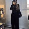 Slim-fit Top High Collar Fashion Irregular suit 2025 New All-match Elegant Spring and Autumn Straight Casual Two-piece Set