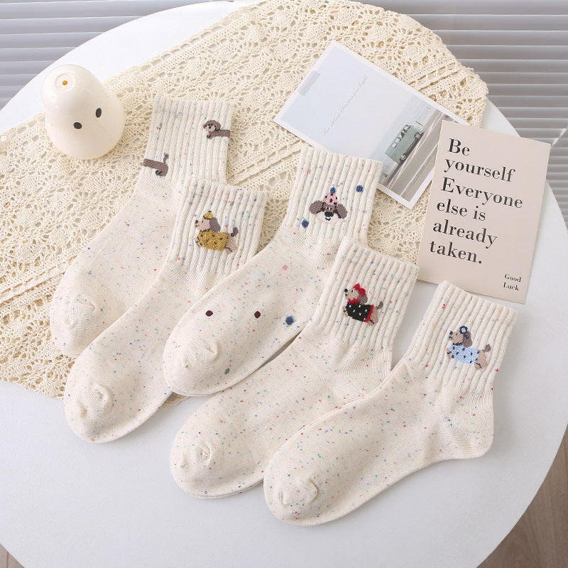 Tianbaolaier socks, women's mid-calf autumn and winter new f...