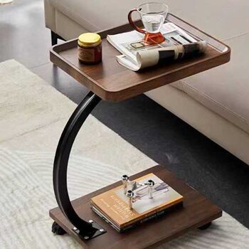 Beauty Salon Special Trolley Storage Rack U-Shaped Side Cabinet Wooden Side Table Multi-Functional Removable Bedside Table